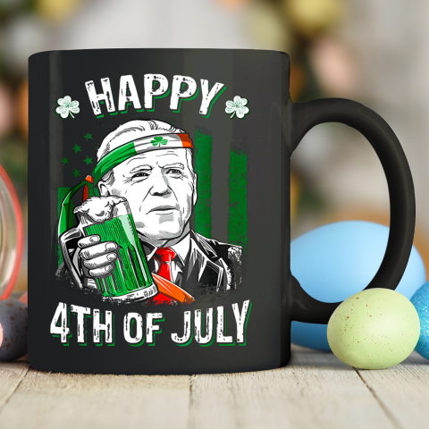 Anti Joe Biden St Patricks Day Shirt Funny Happy 4th Of July America Flag Ceramic Mug 11oz