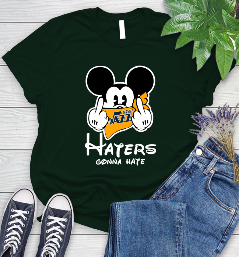 NBA Utah Jazz Haters Gonna Hate Mickey Mouse Disney Basketball T Shirt Women's T-Shirt 6