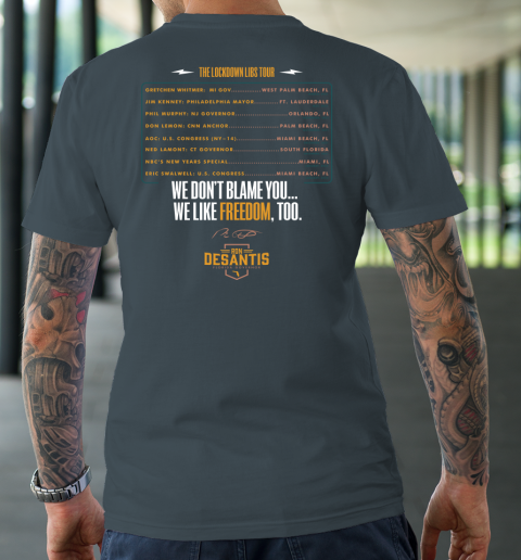Escape To Florida Shirt Ron DeSantis (Print on front and back) T-Shirt 12