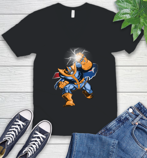 Buffalo Bills NFL Football Thanos Avengers Infinity War Marvel V-Neck T-Shirt
