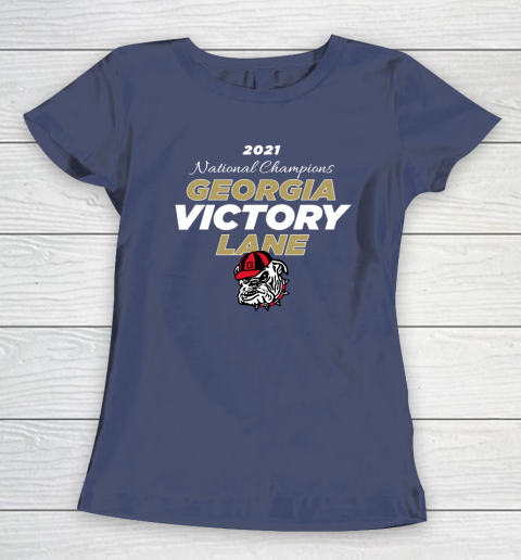 Uga National Championship Georgia Bulldogs Victory Lane 2022 Women's T-Shirt 16