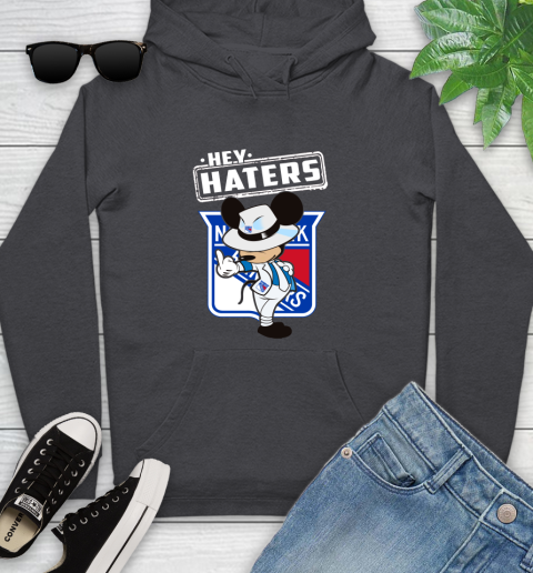 NHL Hey Haters Mickey Hockey Sports New York Rangers Youth Hoodie 8