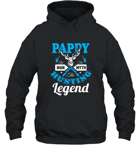 Mens PAPPY The Man The Myth The Hunting Legend T Shirt Hooded