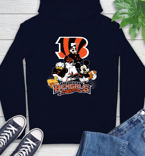 NFL Cincinnati Bengals Mickey Mouse Donald Duck Goofy Football Shirt Hoodie 3