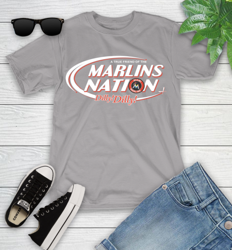 MLB A True Friend Of The Miami Marlins Dilly Dilly Baseball Sports Youth T-Shirt 4