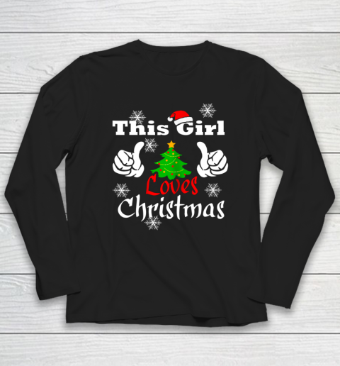 This Girl Loves Christmas T shirt Funny Christmas Long Sleeve T-Shirt