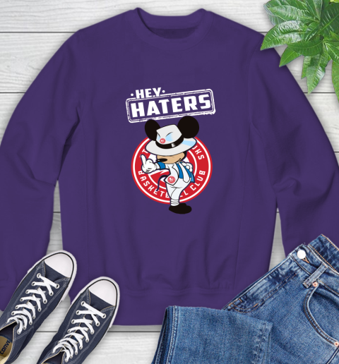NBA Hey Haters Mickey Basketball Sports Atlanta Hawks Sweatshirt 4