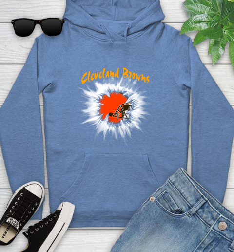 Cleveland Browns NFL Football Adoring Fan Rip Sports Youth Hoodie 13