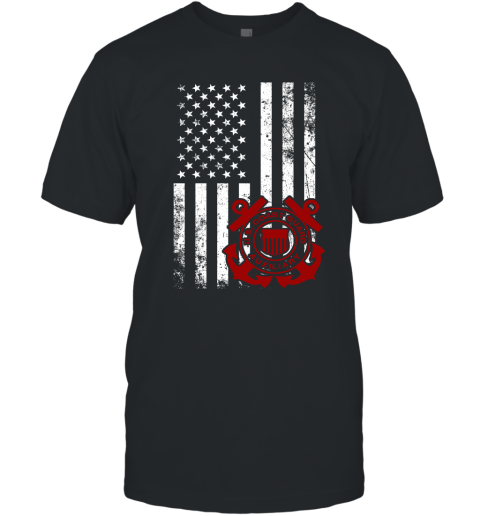 American Flag Coast Guard T-Shirt