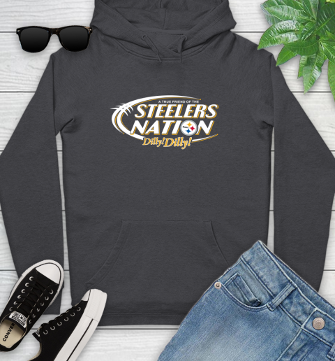 NFL A True Friend Of The Pittsburgh Steelers Dilly Dilly Football Sports Youth Hoodie 8