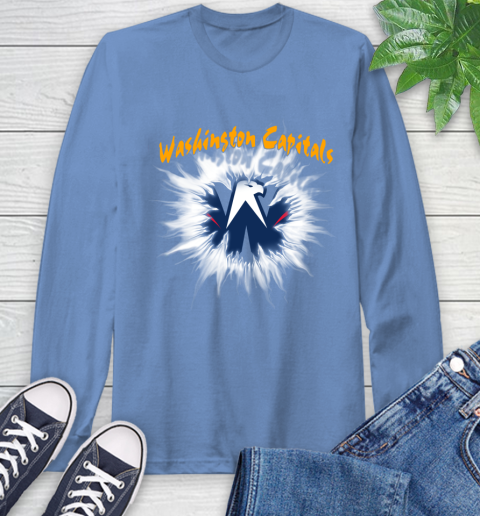 Washington Capitals NHL Hockey Adoring Fan Rip Sports Long Sleeve T-Shirt 12
