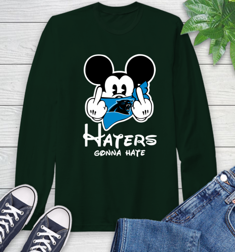 NFL Carolina Panthers Haters Gonna Hate Mickey Mouse Disney Football T Shirt_000 Long Sleeve T-Shirt 7