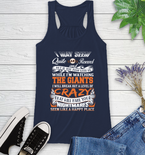 San Francisco Giants MLB Baseball Don't Mess With Me While I'm Watching My Team Racerback Tank 9