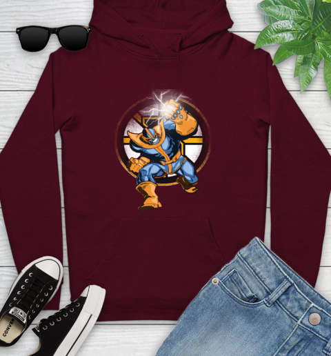 Boston Bruins NHL Hockey Thanos Avengers Infinity War Marvel Youth Hoodie 7