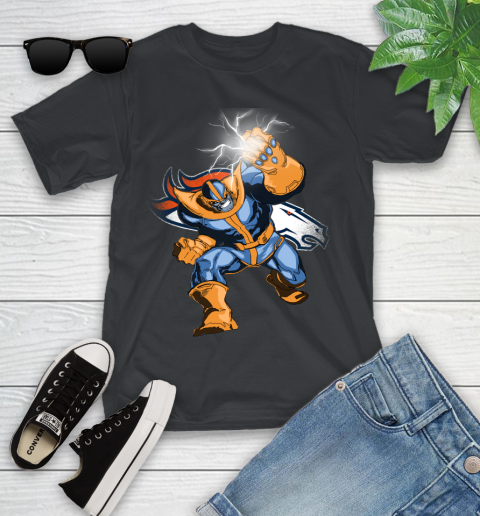 Denver Broncos NFL Football Thanos Avengers Infinity War Marvel Youth T-Shirt