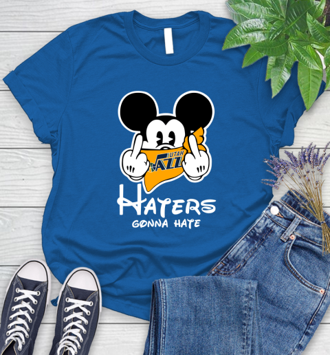 NBA Utah Jazz Haters Gonna Hate Mickey Mouse Disney Basketball T Shirt Women's T-Shirt 12