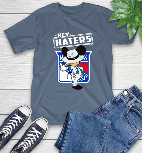 NHL Hey Haters Mickey Hockey Sports New York Rangers T-Shirt 8