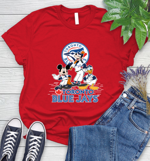 MLB Toronto Blue Jays Mickey Mouse Donald Duck Goofy Baseball T Shirt Women's T-Shirt 13