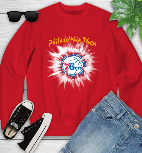 Philadelphia 76ers NBA Basketball Rip Sports Youth Sweatshirt 8