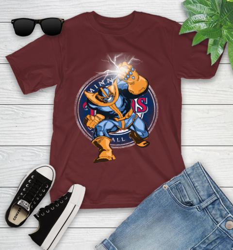 Minnesota Twins MLB Baseball Thanos Avengers Infinity War Marvel Youth T-Shirt 14