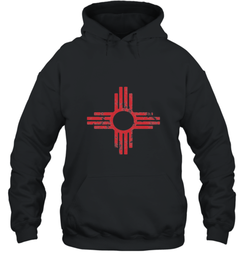 New Mexico t shirt  Zia symbol distressed State Flag tshirt AN Hooded