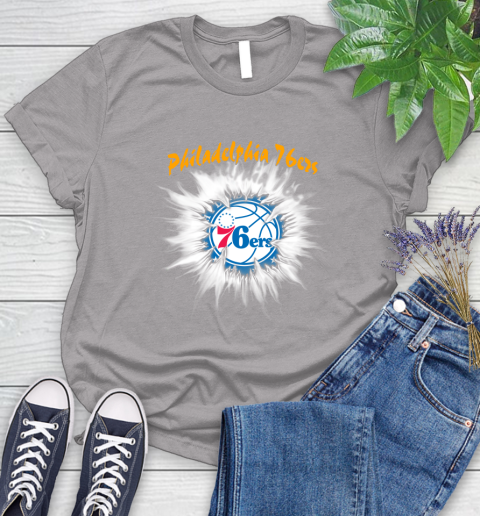 Philadelphia 76ers NBA Basketball Rip Sports Women's T-Shirt 5