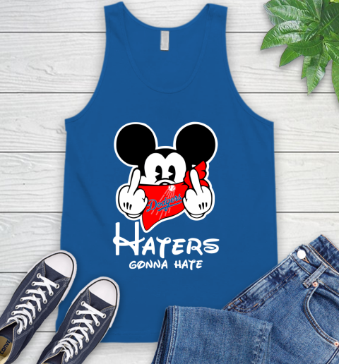 MLB Los Angeles Dodgers Haters Gonna Hate Mickey Mouse Disney Baseball T Shirt_000 Tank Top 4