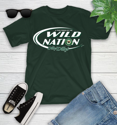 NHL A True Friend Of The Minnesota Wild Dilly Dilly Hockey Sports Youth T-Shirt 5