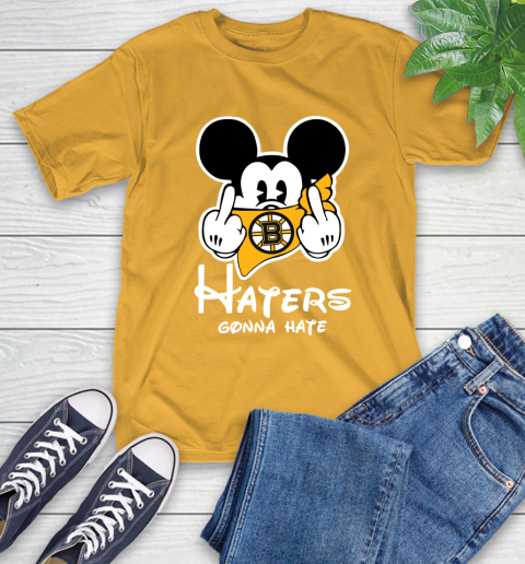 NHL Boston Bruins Haters Gonna Hate Mickey Mouse Disney Hockey T Shirt T-Shirt 2