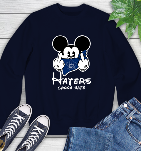 NHL Toronto Maple Leafs Haters Gonna Hate Mickey Mouse Disney Hockey T Shirt Sweatshirt 2