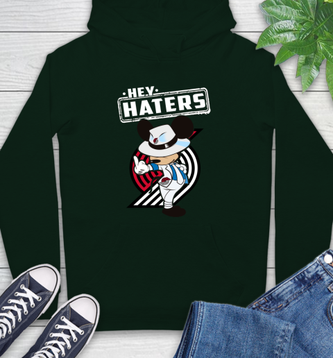 NBA Hey Haters Mickey Basketball Sports Portland Trail Blazers Hoodie 12