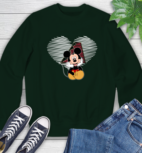 MLB Arizona Diamondbacks The Heart Mickey Mouse Disney Baseball T Shirt_000 Sweatshirt 12