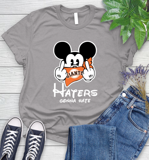 MLB San Francisco Giants Haters Gonna Hate Mickey Mouse Disney Baseball T Shirt_000 Women's T-Shirt 5