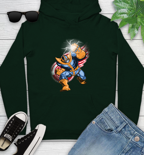 Detroit Red Wings NHL Hockey Thanos Avengers Infinity War Marvel Youth Hoodie 14