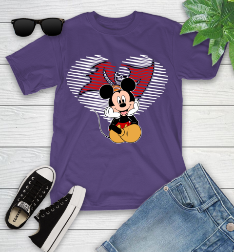 NFL Tampa Bay Buccaneers The Heart Mickey Mouse Disney Football T Shirt_000 Youth T-Shirt 3