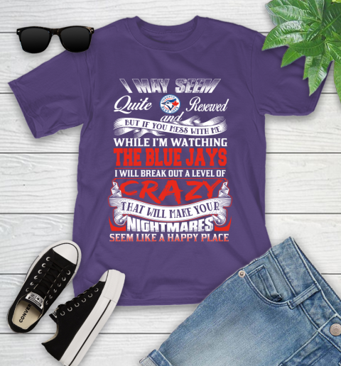 Toronto Blue Jays MLB Baseball Don't Mess With Me While I'm Watching My Team Youth T-Shirt 3