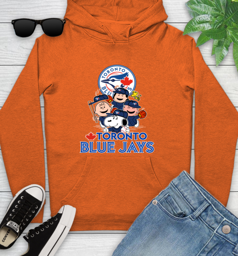 MLB Toronto Blue Jays Snoopy Charlie Brown Woodstock The Peanuts Movie Baseball T Shirt_000 Youth Hoodie 4
