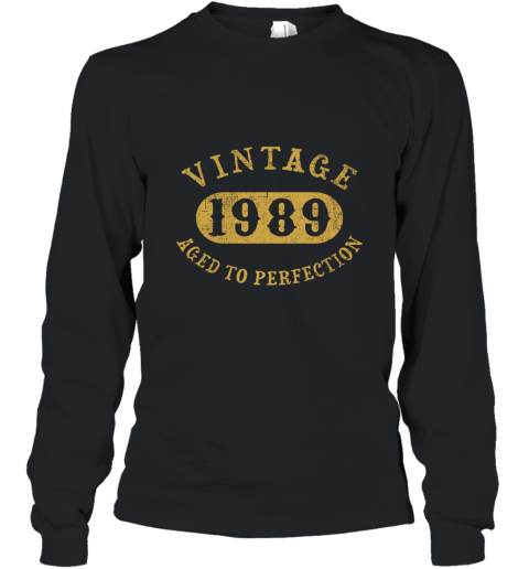 27 years old 27th Birthday B day Gift Vintage 1989 T Shirt Long Sleeve