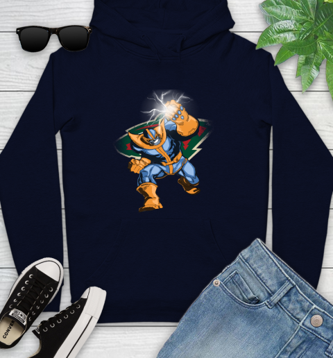 Minnesota Wild NHL Hockey Thanos Avengers Infinity War Marvel Youth Hoodie 3