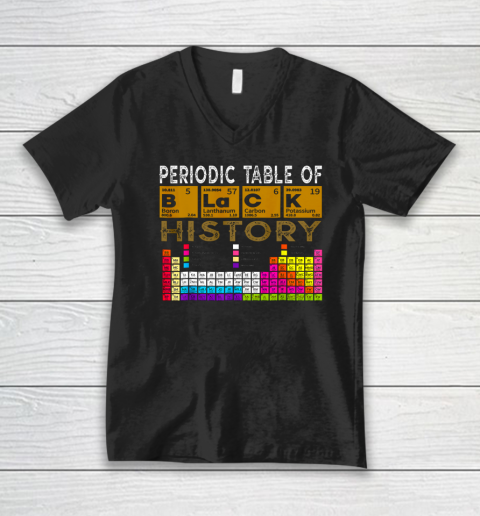 Periodic Table Of Black History 2022 V-Neck T-Shirt