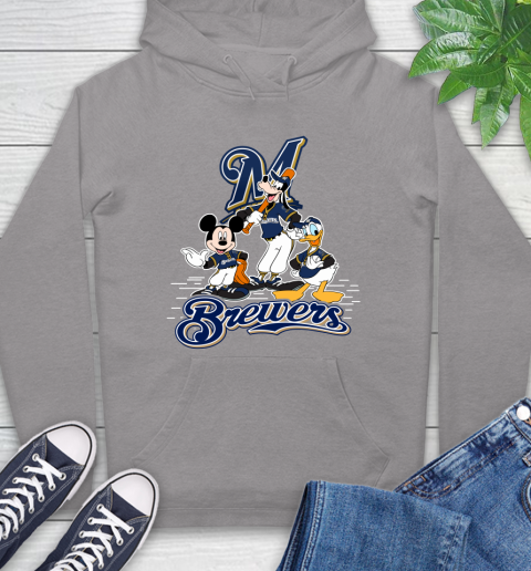 MLB Milwaukee Brewers Mickey Mouse Donald Duck Goofy Baseball T Shirt Hoodie 6