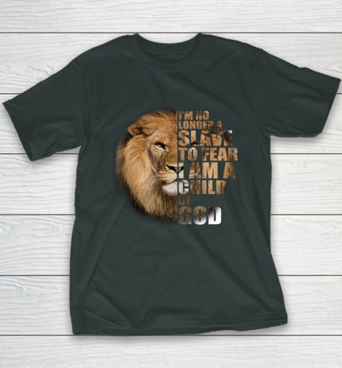 No Longer A Slave To Fear Child Of God Christian Youth T-Shirt 3