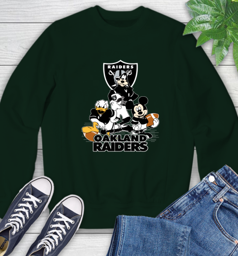 NFL Oakland Raiders Mickey Mouse Donald Duck Goofy Football Shirt Sweatshirt 12