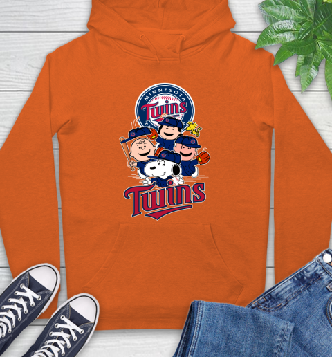 MLB Minnesota Twins Snoopy Charlie Brown Woodstock The Peanuts Movie Baseball T Shirt_000 Hoodie 4
