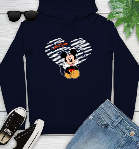 NFL Denver Broncos The Heart Mickey Mouse Disney Football T Shirt_000 Youth Hoodie 3