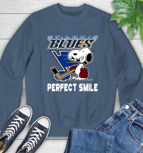 NHL St.Louis Blues Snoopy Perfect Smile The Peanuts Movie Hockey T Shirt Sweatshirt 8