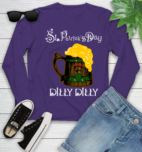 NHL Florida Panthers St Patrick's Day Dilly Dilly Beer Hockey Sports Youth Long Sleeve 4