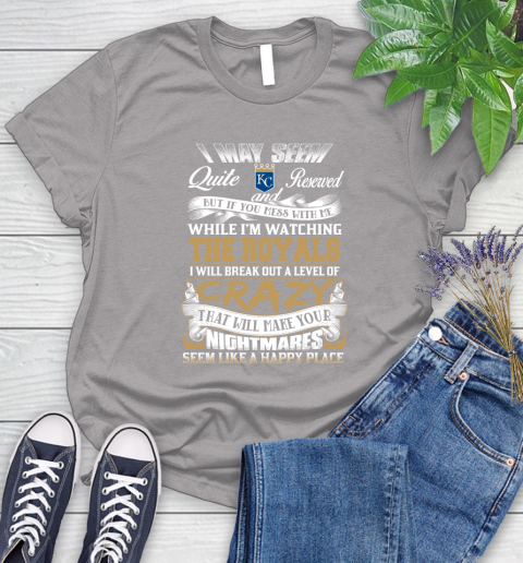 Kansas City Royals MLB Baseball Don't Mess With Me While I'm Watching My Team Women's T-Shirt - Image 6