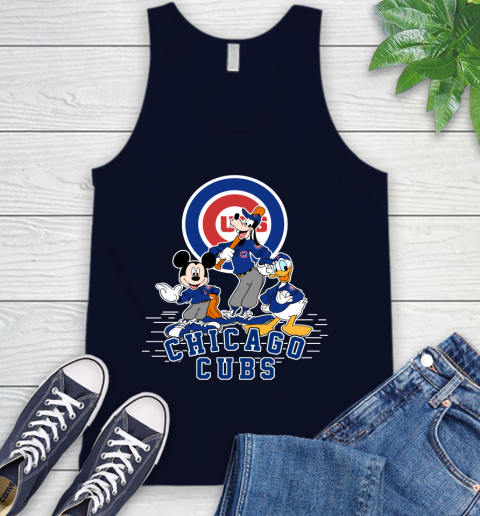 MLB Chicago Cubs Mickey Mouse Donald Duck Goofy Baseball T Shirt Tank Top 2