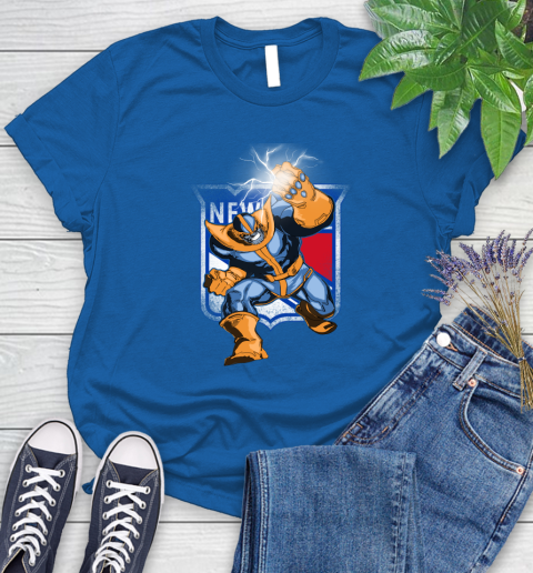 New York Rangers NHL Hockey Thanos Avengers Infinity War Marvel Women's T-Shirt 12